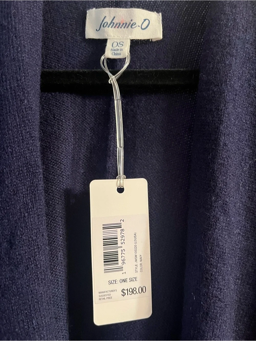 NWT johnnie-O Louisa Cashmere Blend Wrap - One Size